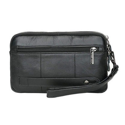 KPYWZER Leather Clutch Purse Wallet Men Wrist Bag, #00black, Business