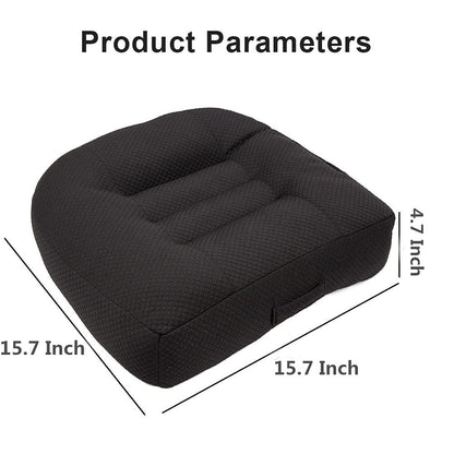 Car Booster Seat Cushion Raise The Height for Short People Driving Hip (Tailbone) and Lower Cack Fatigue Relief Suitable for Trucks, Cars, SUVs, Office Chairs, Wheelchairs (Pure Black)