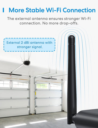meross Smart Garage Door Opener Remote, Compatible with Apple HomeKit, Amazon Alexa, Google Assistant, CarPlay and SmartThings, No Hub Required