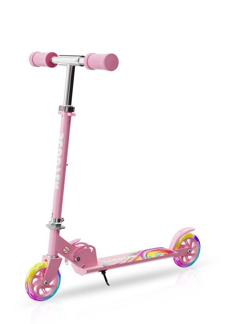 Scooter for Kids Ages 3+, 2 Wheels Kids Kick Scooter with Led Light Up & 3 Levels Adjustable, Lightweight Foldable for Boys&Girls