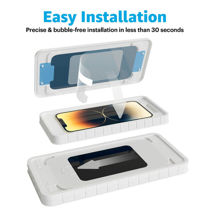 Casely iPhone 16, iPhone 15 Premium Tempered Glass Screen Protector