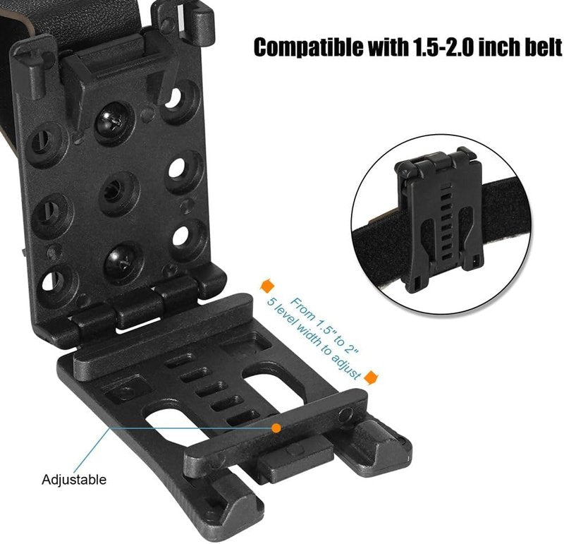 KRYDEX Hearing Protector Holder - Belt Clip for IPSC USPSA IDPA 3-Gun Competitions | Adjustable Strap