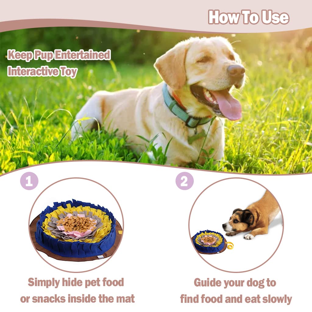 IFOYO Snuffle Mat for Small Dogs, Non Slip Dog Training Pad and Feeding Mat, Scented Activity Blanket for Foraging Skills, Anxiety Relief