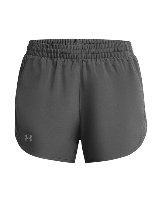 Under Armour Womens Fly by Shorts, (025) Castlerock/Castlerock/Reflective, Medium