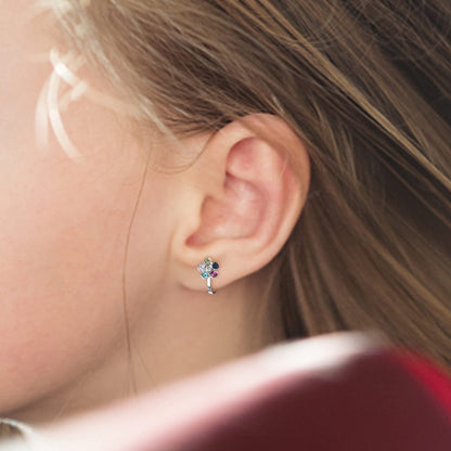 FASACCO 8-10Pairs Clip on Earrings for Girls Colorful Crystal Non-Piercied Earrings Cute Flower Heart Butterfly Pearl Clip-on Earrings