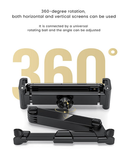 Generic Car Headrest Tablet Holder - 3 in 1 Extension Arm, Adjustable Tablet Car Mount for Back Seat, Road Trip Essentials, Compatible with 4.7-11" Tablets like iPad Pro, Air, Mini, Galaxy, Fire HD