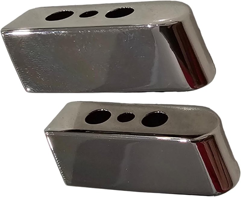 Polished Chrome-Plated 1911 Magazine Base Pads - Fits All Kim Pro Tac-Mag .45 ACP 8-Round Magazines
