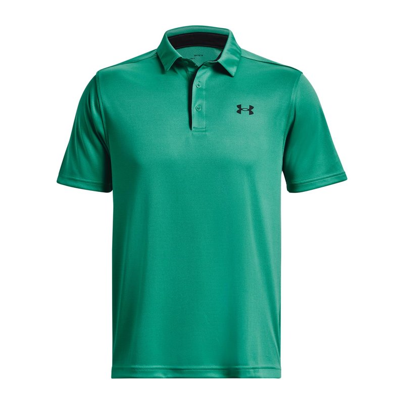 Under Armour Men's Tech Golf Polo, (508) Birdie Green / / Black, Medium Tall