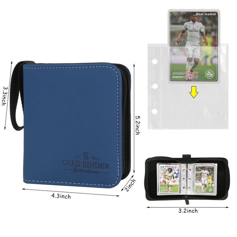 Foalgo Trading Card Binder, Card Collection Binder Album Folder with 80 Side Loading Pockets, 1 Pocket Trading Card Album Folder for TGC,MTG, Baseball Cards, Yugioh