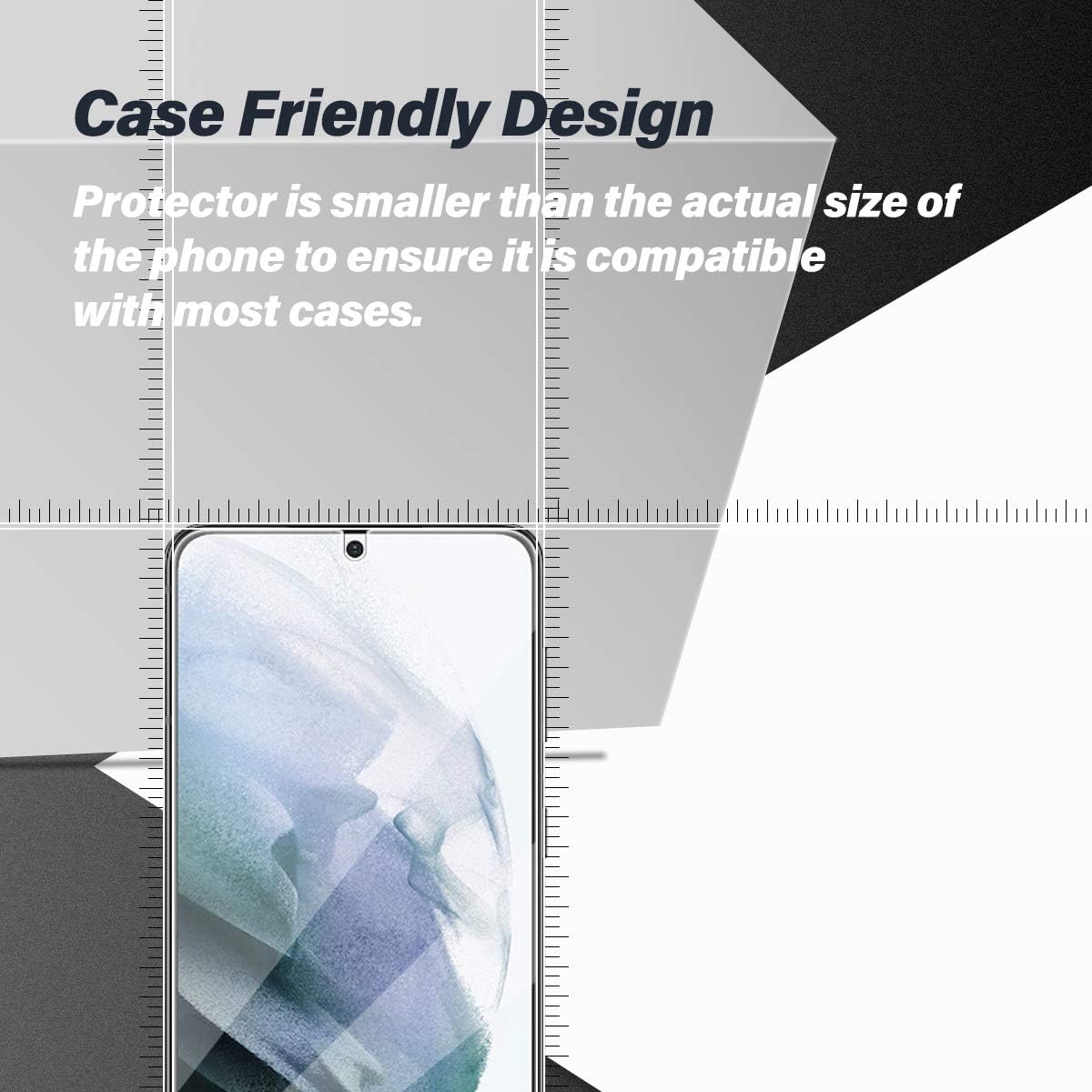 Galaxy S21 Tempered Glass Screen Protector + Camera Lens Protector [ 2 + 2 Pack ][Case Friendly] [Anti-Scratch] [Ultrasonic Fingerprint Unlock] Clear HD Glass Protective Film for Samsung Galaxy S21