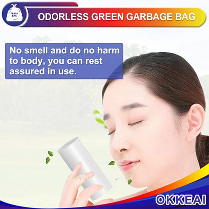 OKKEAI Small Pedal Bin Liners Bathroom Bin Bags White Garbage Bags 8l Rubbish Bags Plastic Waste Bags Clear Trash Bags for Toilet,Office Fit 6L,7L,8L,9L,10L Caddy Bags