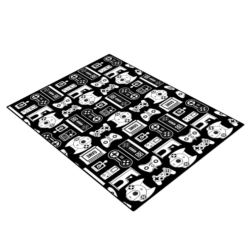 Lacut Game Rug Teen Boys Carpet with Game Controller Decoration, Video Gaming Rugs for Boy’s Bedroom Living Room Playroom, Non-Slip Gamer Carpet Children Gaming Area Rugs (Game 2, 79" x 59")