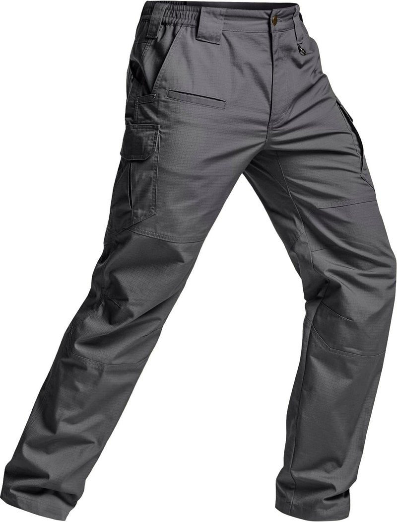 CQR Men's Tactical Pants, Water Resistant Ripstop Cargo Pants, Lightweight EDC Work Hiking Pants, Outdoor Apparel, Raider Mag Pocket Charcoal, 34W x 32L