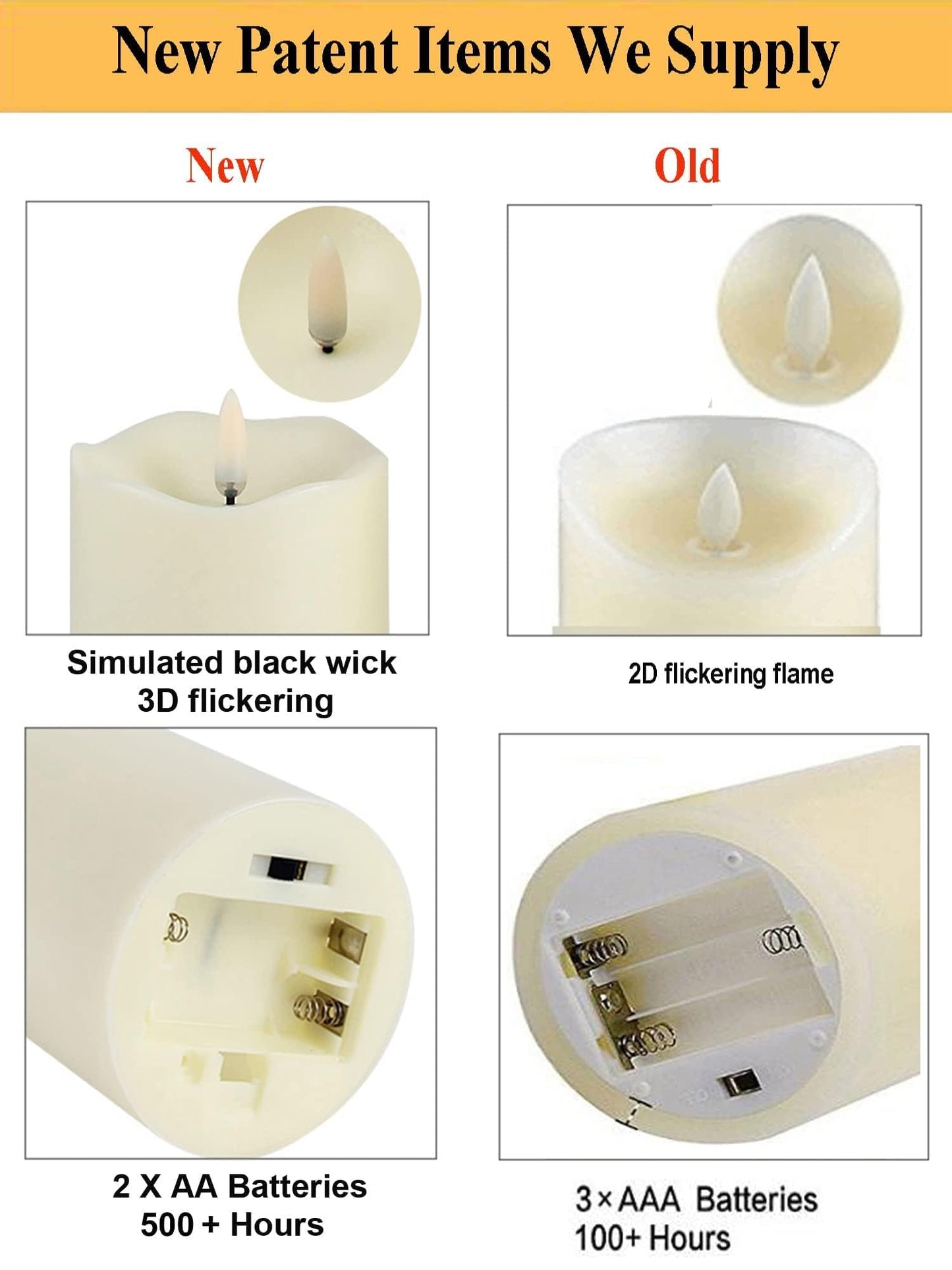 ANGELLOONG Flickering Flameless Candles, Realistic LED Candles with Remote and Timer, Set of 3 Battery Operated Candles for Room Fall Home Decor Wedding Christmas Decorations