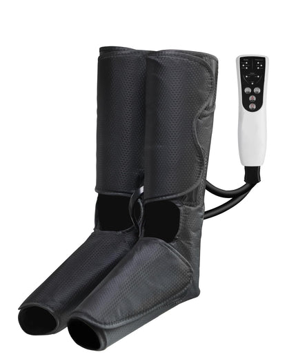 LINGTENG Air Compression Leg Massager with Heat, Leg Massager Simulates Kneading and Stroking of Tissues by Using an Inflatable Garment, Gifts for Women Men (Black)