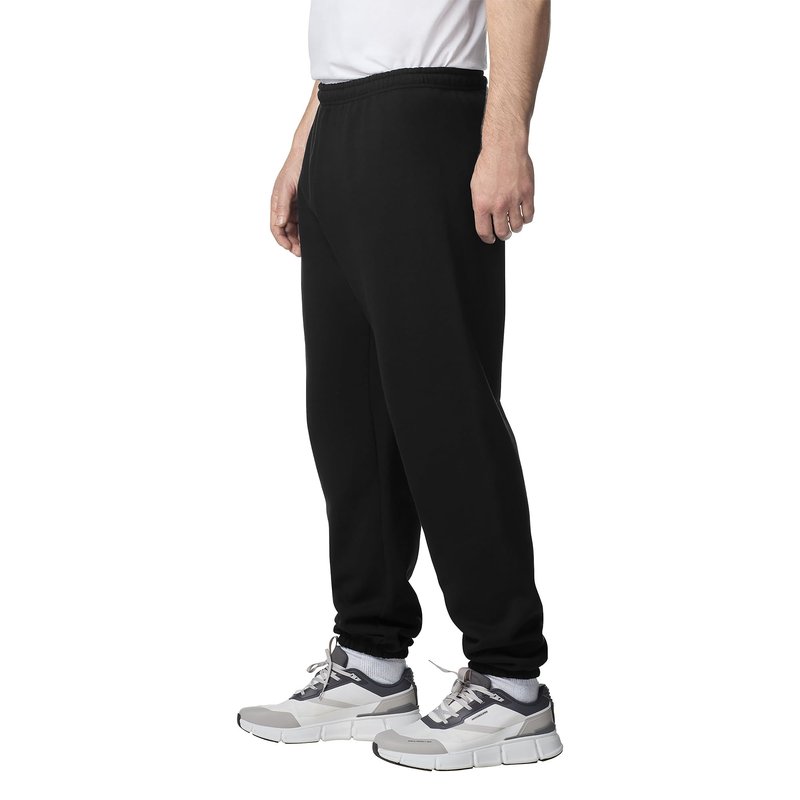Gildan Adult Fleece Elastic Bottom Sweatpants, Style G18200, Black, Large