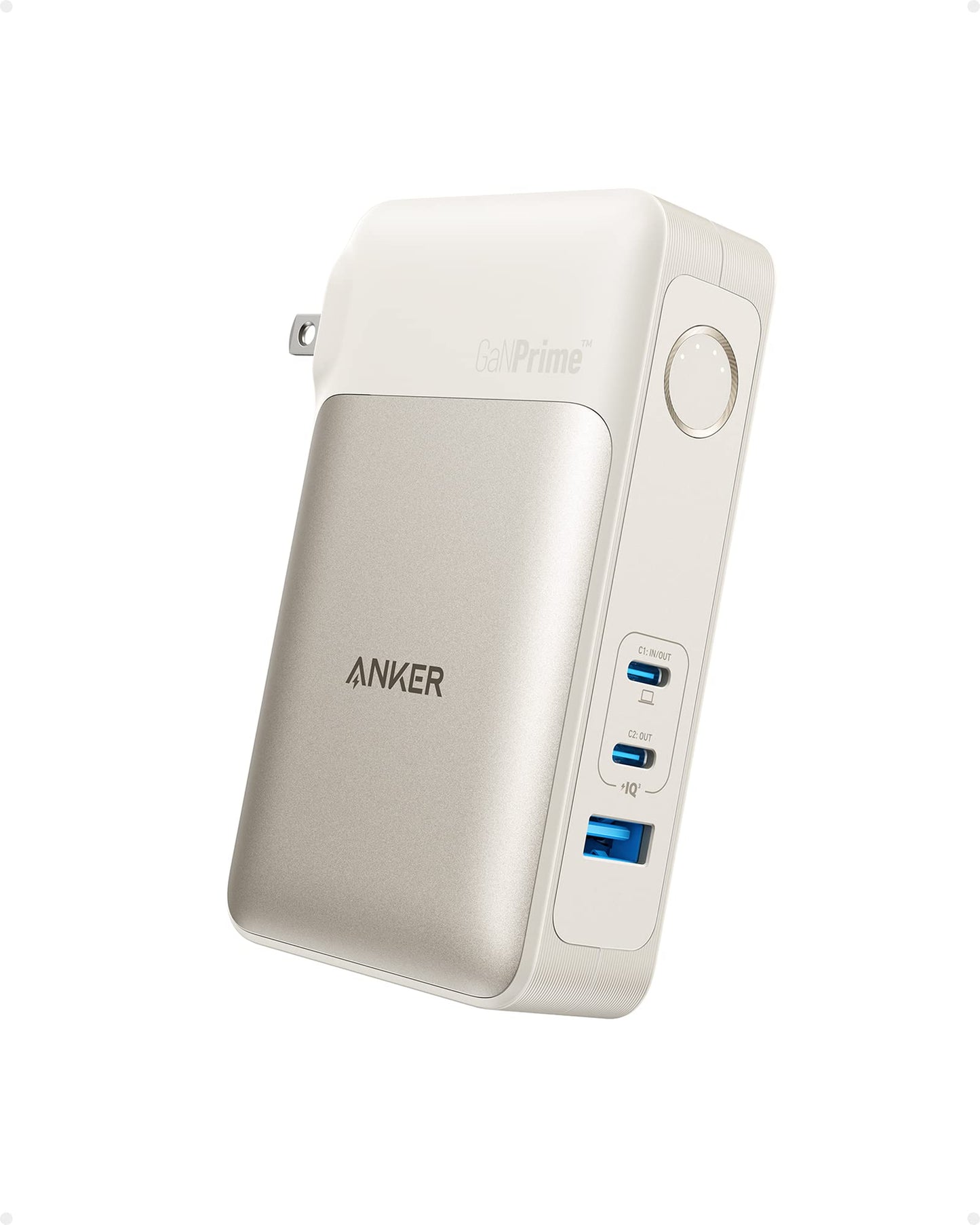 Anker GaNPrime Power Bank, 2-in-1 Portable Charger, 10,000mAh 30W USB-C Battery Pack with 65W Wall Charger, Works for iPhone 15/15 Plus/15 Pro/15 Pro Max/14/13, Samsung, Pixel, MacBook, Dell