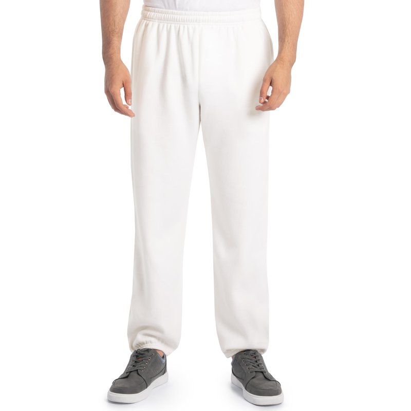 Fruit of the Loom mens Eversoft Fleece & Joggers (Regular Big Man) Sweatpants, Elastic Bottom - White, XX-Large US