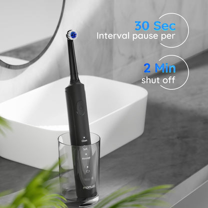 Mornwell Electric Toothbrush USB Fast Charging 3 Modes Rotary Toothbrushes Rechargeable Spin Toothbrushes with 4 Round Brush Heads for Adults & Kids Over 8 Years Old
