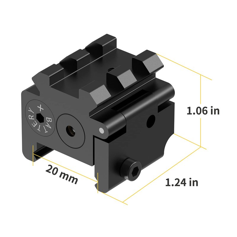 Feyachi PL-19 Laser Sight Upgrade Airsoft Gun Lasers Low-Profile Compact Red Laser Sight with Picatinny/Weaver Rail for Pistol Handgun Rifle Shotgun
