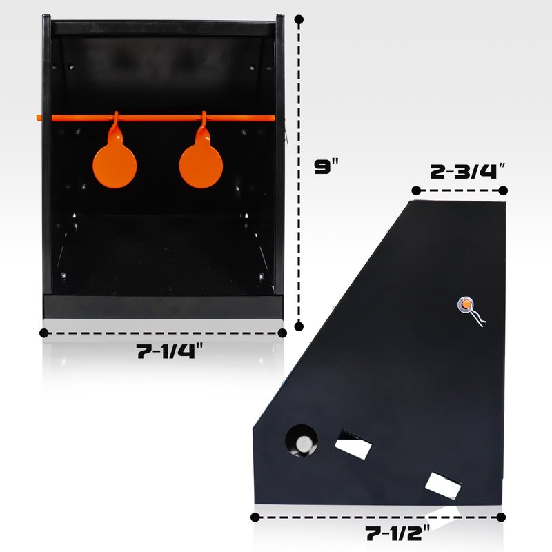Highwild BB Trap Target (Airgun Only) with 10pcs 7" X 9" Paper Targets and 2 Spinner Targets