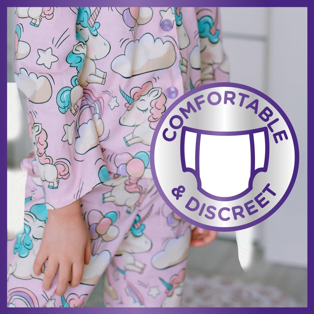 HUGGIES DryNites Pyjama Pants, Girl's 4-7 Years (17-30KG), 30 x Bedwetting Pants, Up to 100% Leak Free Nights