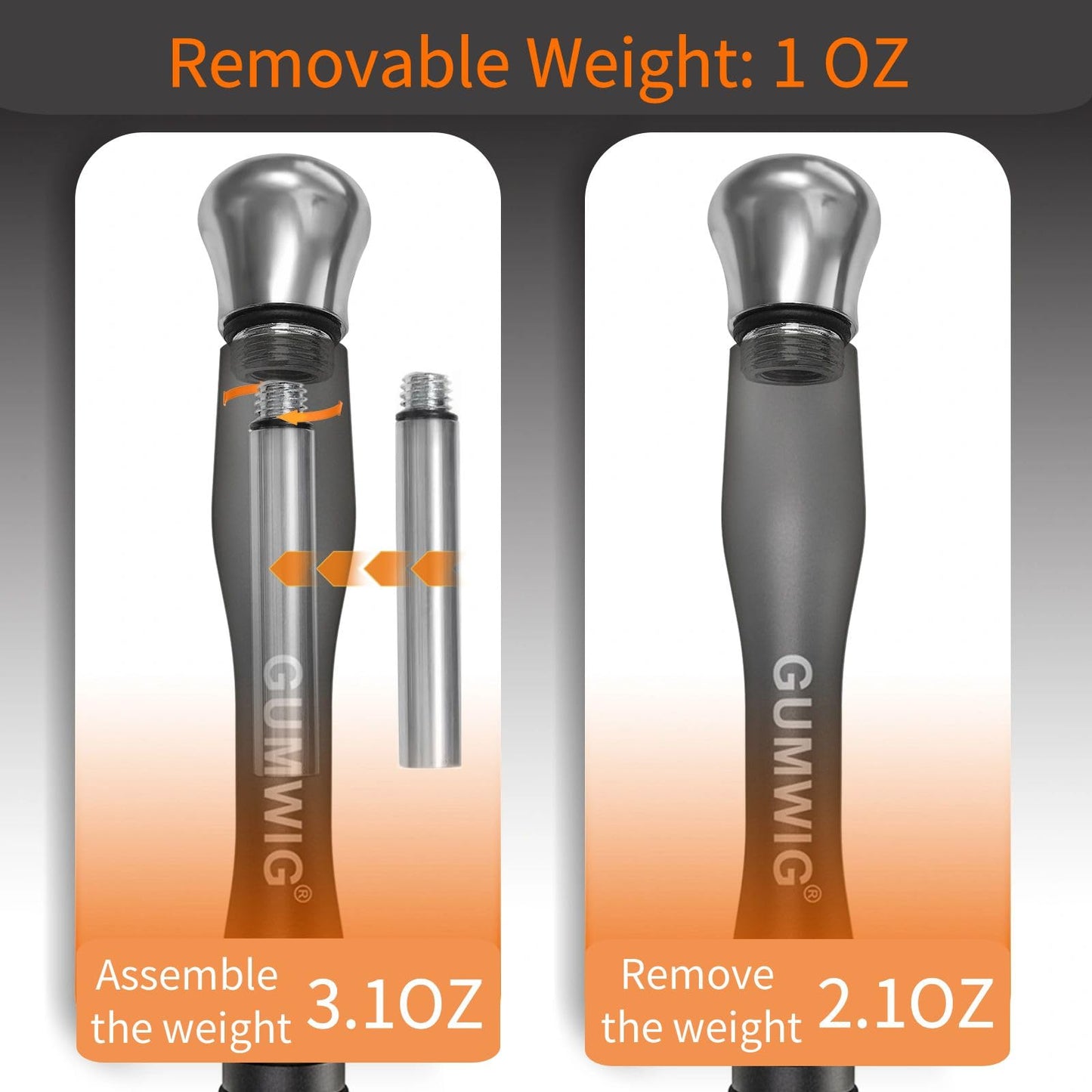 Gumwig Speed Jump Rope, Removable Weighted Double Under Jumping Rope for Men, Trainning Skipping Rope for Women, Easy to Adjust Length with a Self-Locking System, Crossfit Fitness for Adults Kids