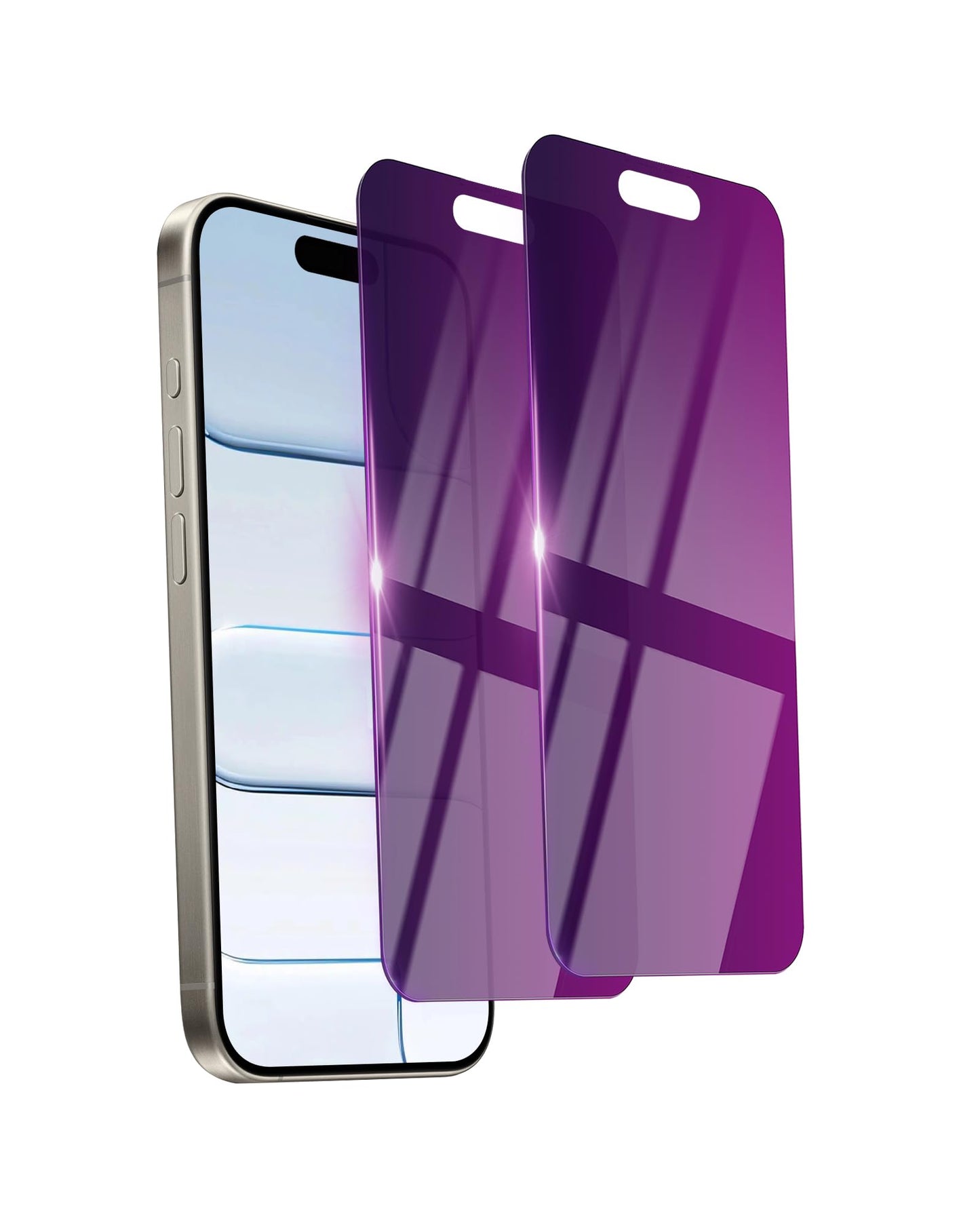 2 Pack Privacy Screen Protector for iPhone 16 Pro Max Tempered Glass 6.9inch Private Saver Anti-Spy Eye Protection Anti-Scratch Full Coverage