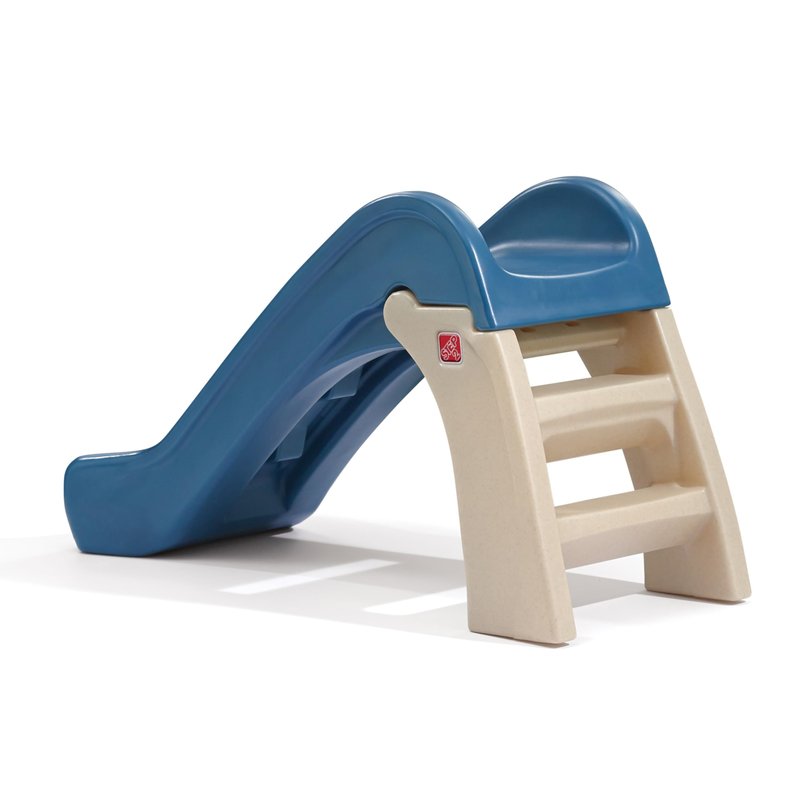 Step2 Play & Fold Junior Slide, Kids Indoor/Outdoor Play Slide, Backyard Playground Set, Easy Grip, Wide Ladder, Outside Jungle Gym, For Toddlers 1.5-4 Years Old
