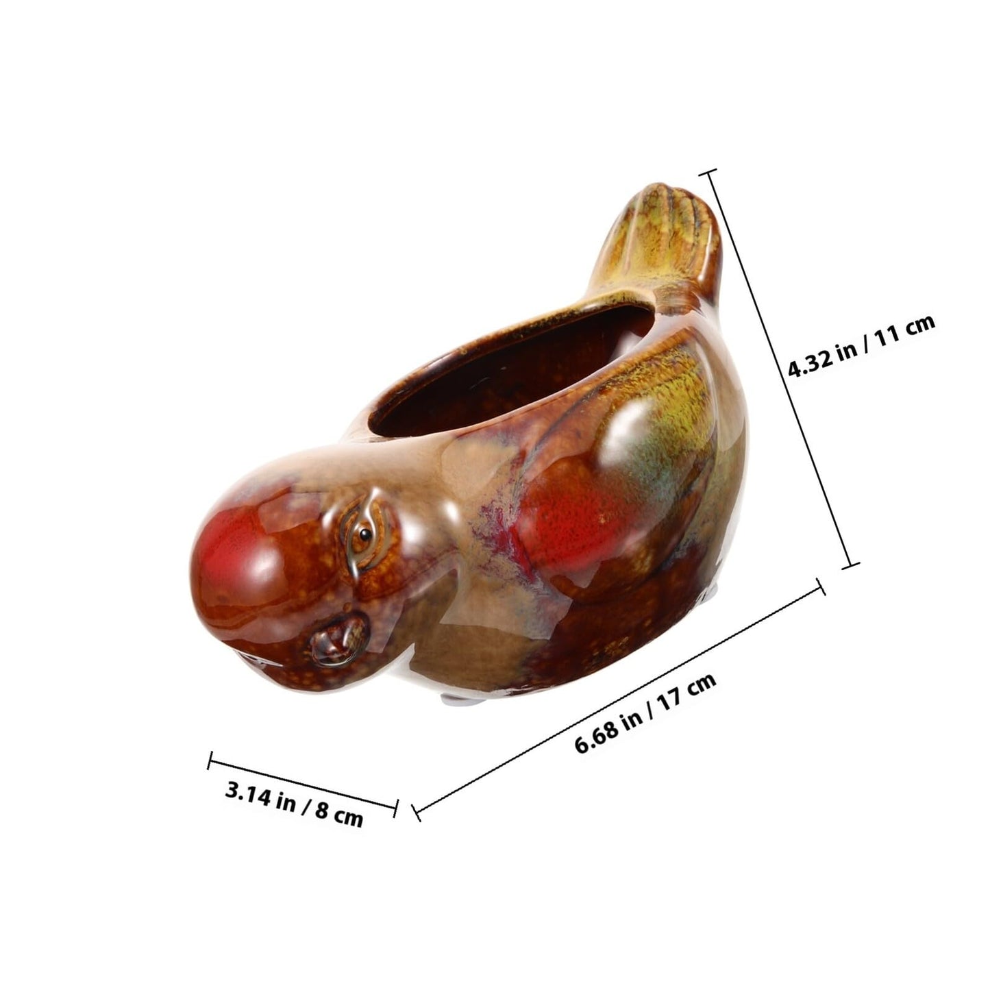 ARTIBETTER Ceramic Succulent Planter Pot Bird Design Small Flower Pot for Indoor Desktop Gardening for Succulents and Cacti