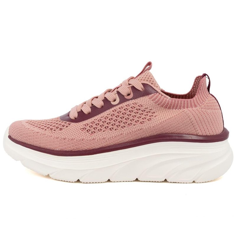 Nautica Women's Fashion Sneaker Lace-Up Knit Running Shoe Casual Max Cushioning Walking Tennis Sneaker-Venera-Mauve Burgundy-10