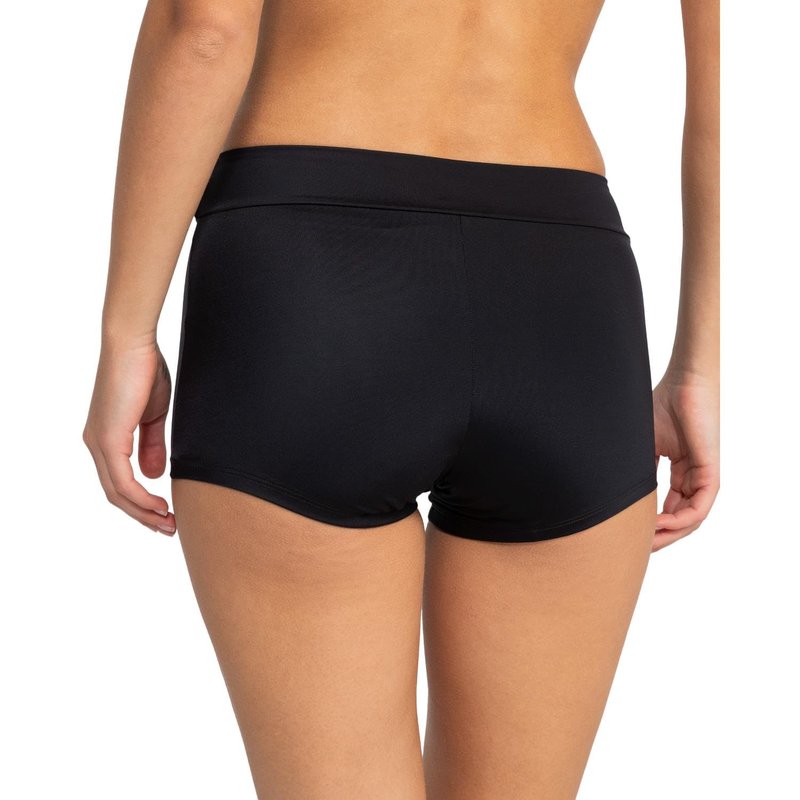 Roxy Women's Tummy Control Beach Biker Shorts – Workout, Volleyball & Gym Shorts, Yoga, Beachwear, Onyx, X-Large