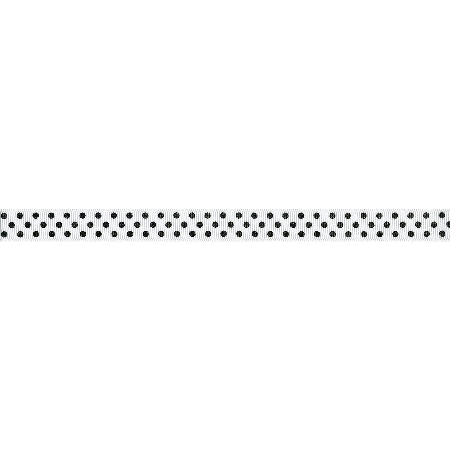 Offray 143252 5/8" Wide Grosgrain Craft and Decorative Ribbon, 9-Foot Spool, Black and White Polka Dots