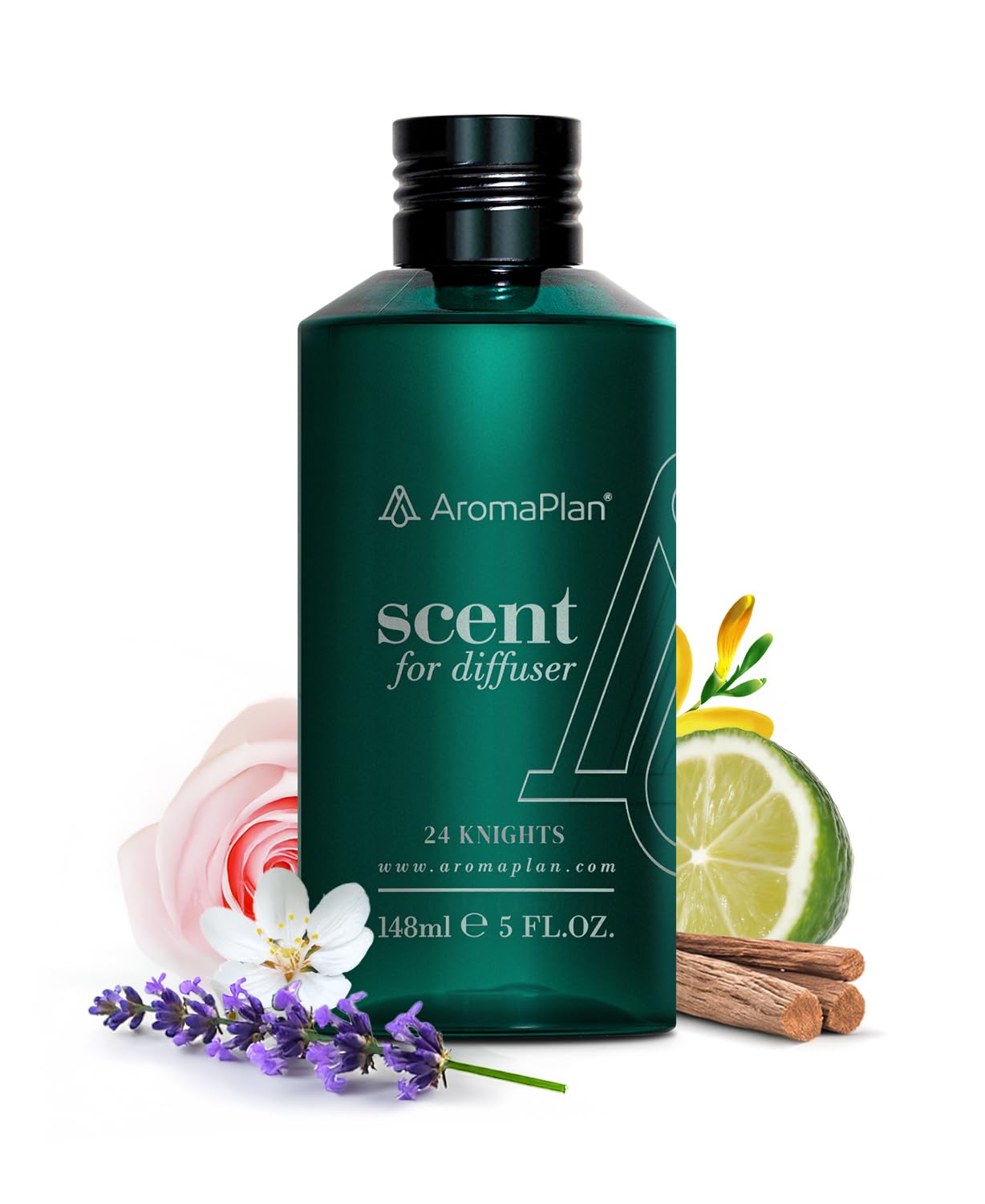 AromaPlan Hotel Scents Santal 5 Fl Oz (148ml), Home Luxury Aroma & Hotel Fragrance Diffuser Oil- Hotel Diffuser Oil for Aromatherapy- USA Made, Bigger Bottle, Bolder Aroma & Longer Lasting