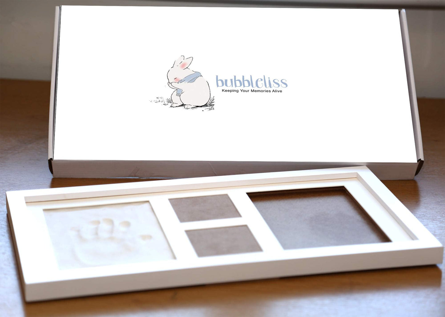 Bubbleliss Baby Hand and Footprint Kit Makes A Great Gift Present for Birthdays, Christenings and Baby Showers, Newborn Baby Keepsake Frames