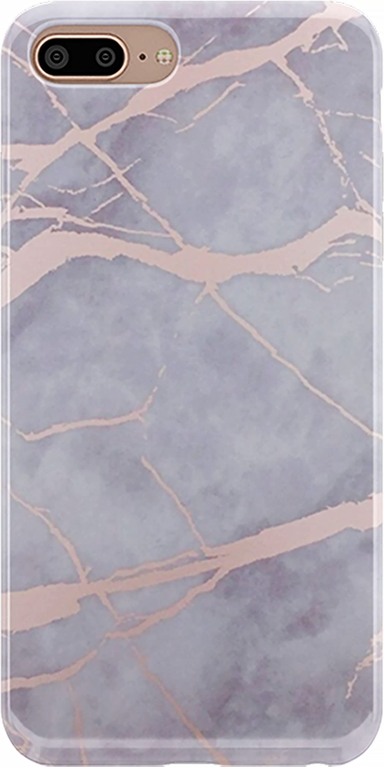 Casely iPhone 6/7/8 Plus Case | Stepping Up | Geo Rose Gold Marble | Classic Ultra Slim Design