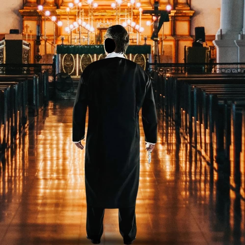 Amscan Priest Halloween Costume for Men, Standard (40-42), with Robe, Collar and Stole