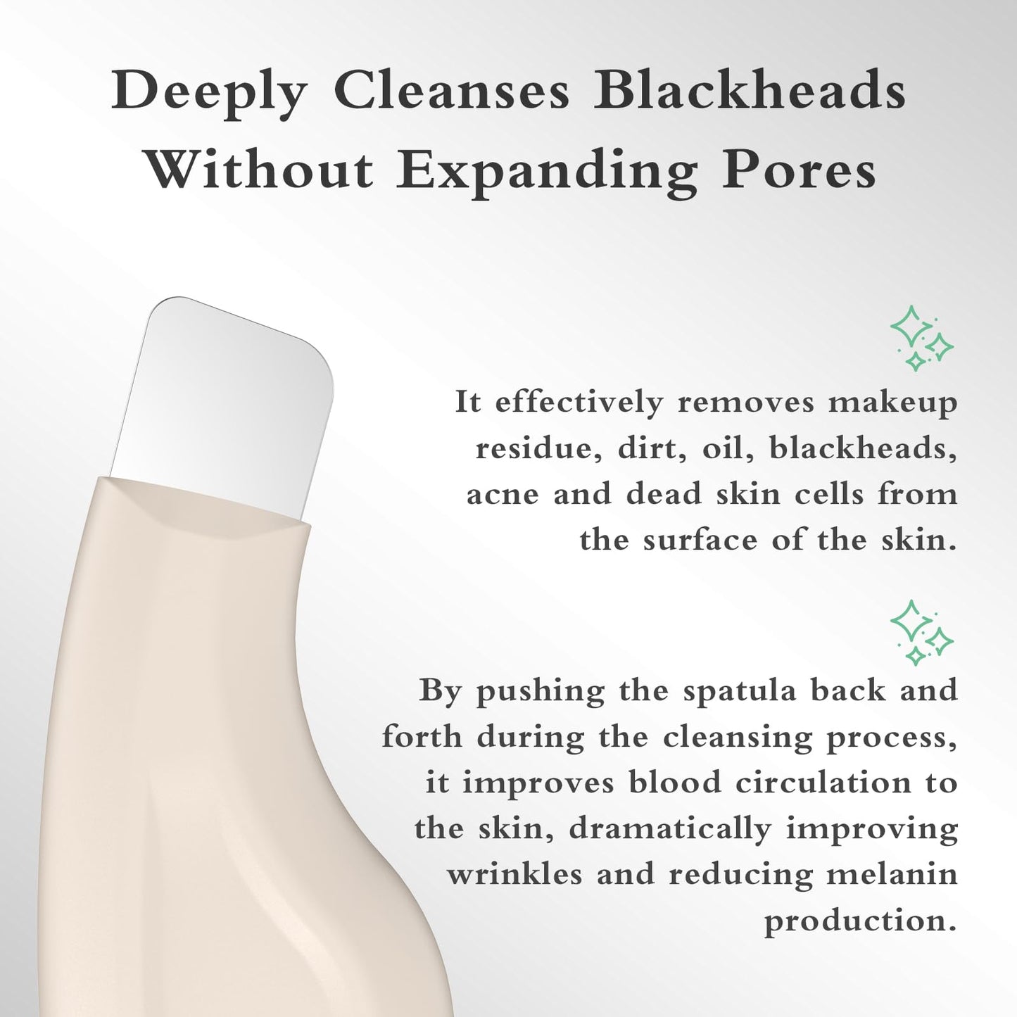 Blackhead Remover Tool, Silicone Face Scraper for Deep Cleansing, Skin Scrubber Face Spatula, Nose Blackhead Remover, Skin Care Tool for Men and Women (Green)