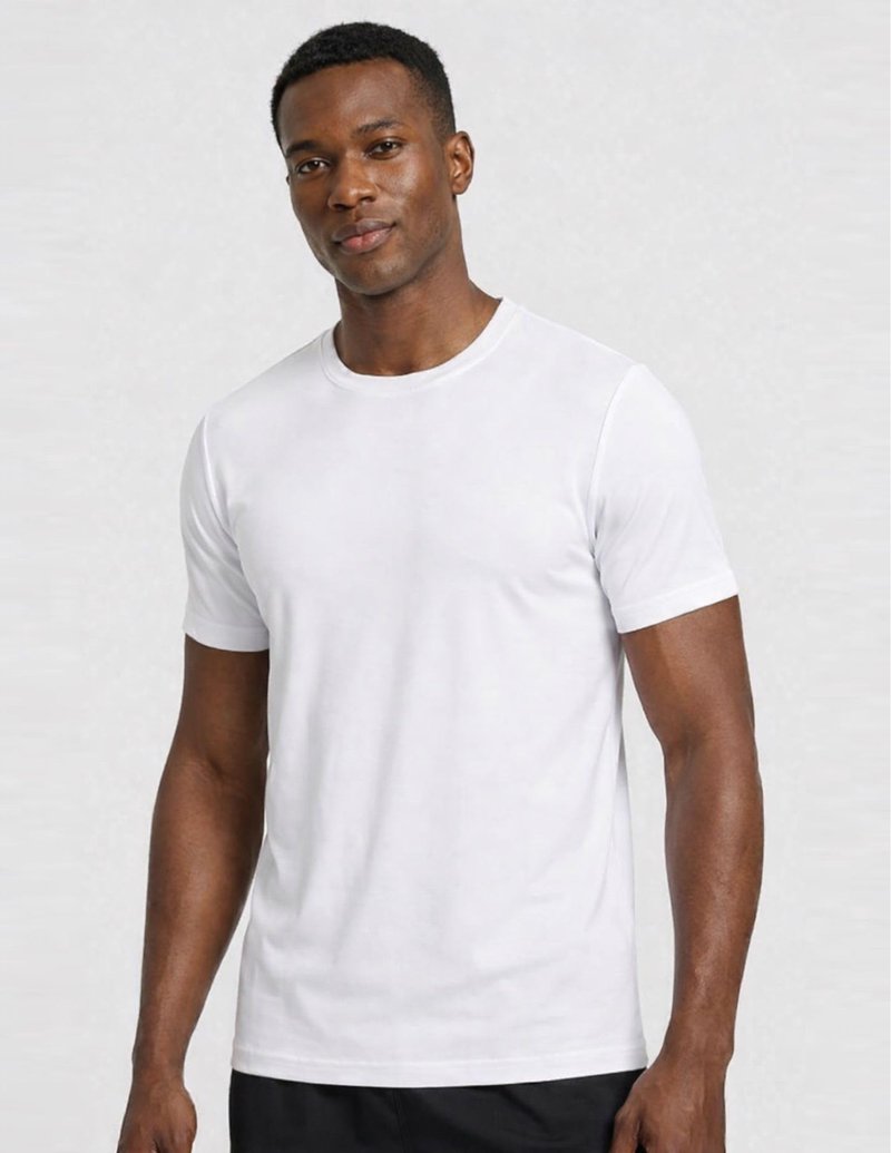 5 Pack Men’s Active Quick Dry Crew Neck T Shirts | Athletic Running Gym Workout Short Sleeve Tee Tops Bulk (Set 15, Large) Black/White