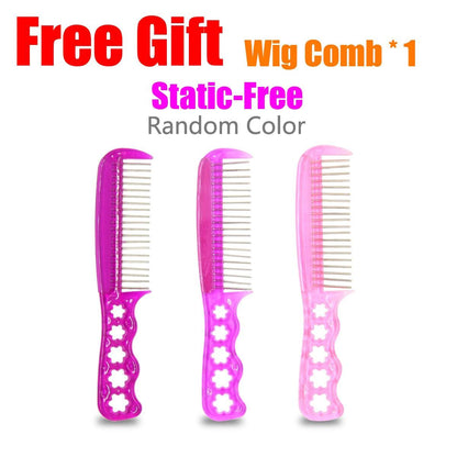 EmaxDesign Wigs 32 inch Wavy Curly Cosplay Wig With Wig Cap and Comb (Dark Purple)