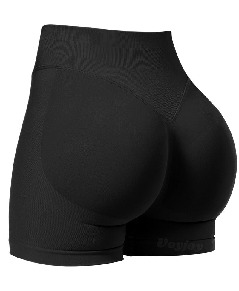 VOYJOY Women Workout Impact Shorts 2.5"/ 3.6"/ 4.5"/ 6" Scrunch Butt Lifting Gym Seamless Booty Biker Shorts Mint Green