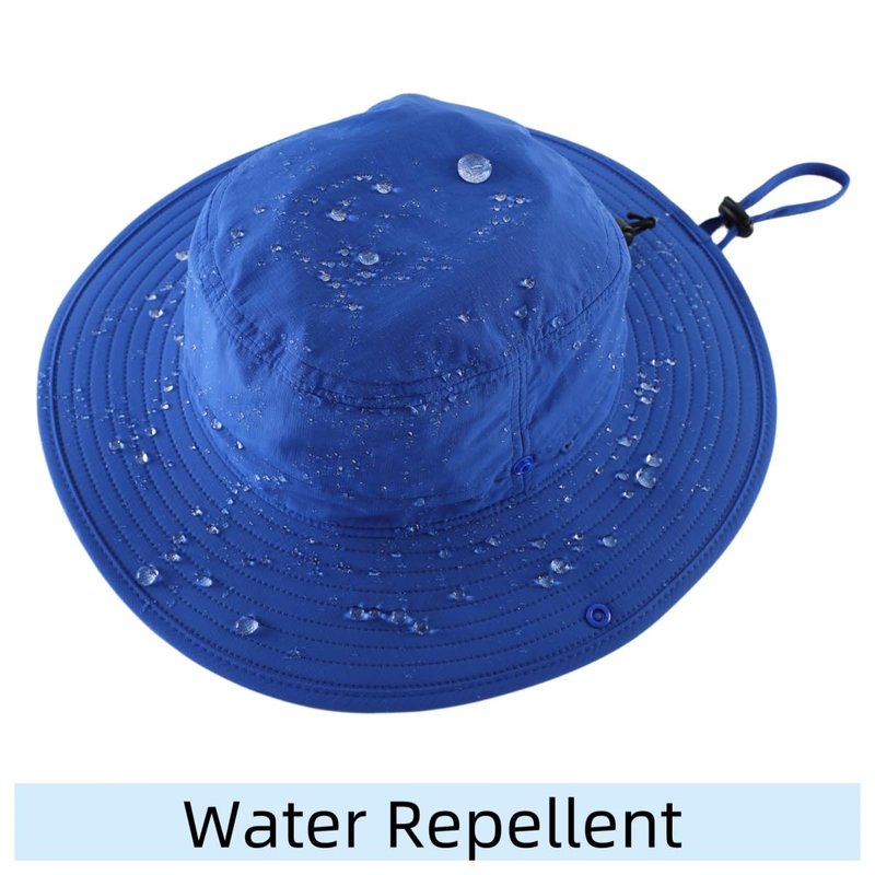 Connectyle UPF 50+ Fishing Hat for Men and Women UV Protection Boonie Hat Breathable Cowboy Hat Summer Travel Hat Royal Blue