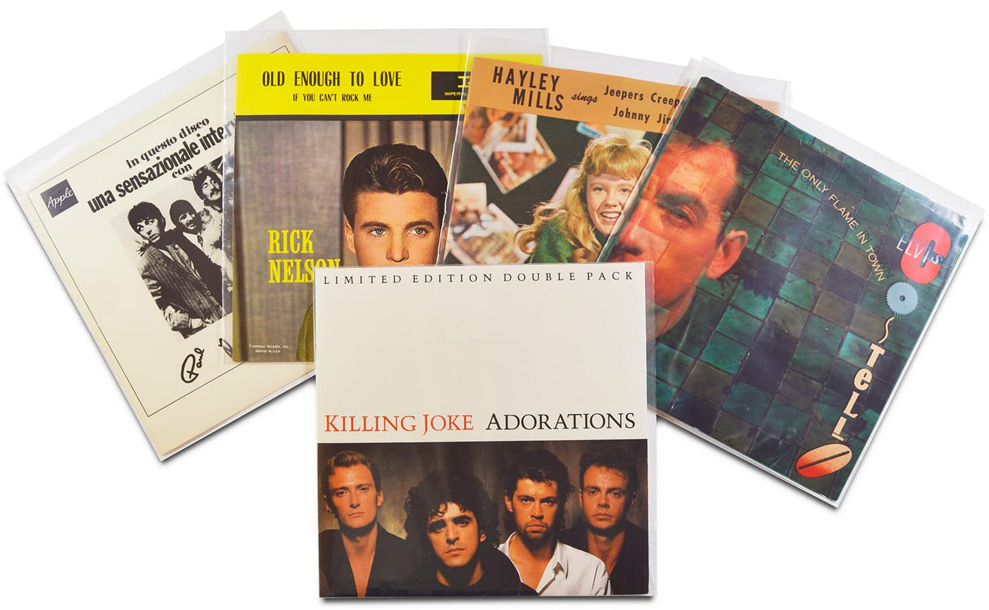 100-Pack 7-Inch 45 RPM Record Outer Sleeves – Clear Polyethylene Vinyl Covers | 3 Mil Thick, Archival, Anti-Static | Fits Picture Sleeves & Gatefolds | Made in USA