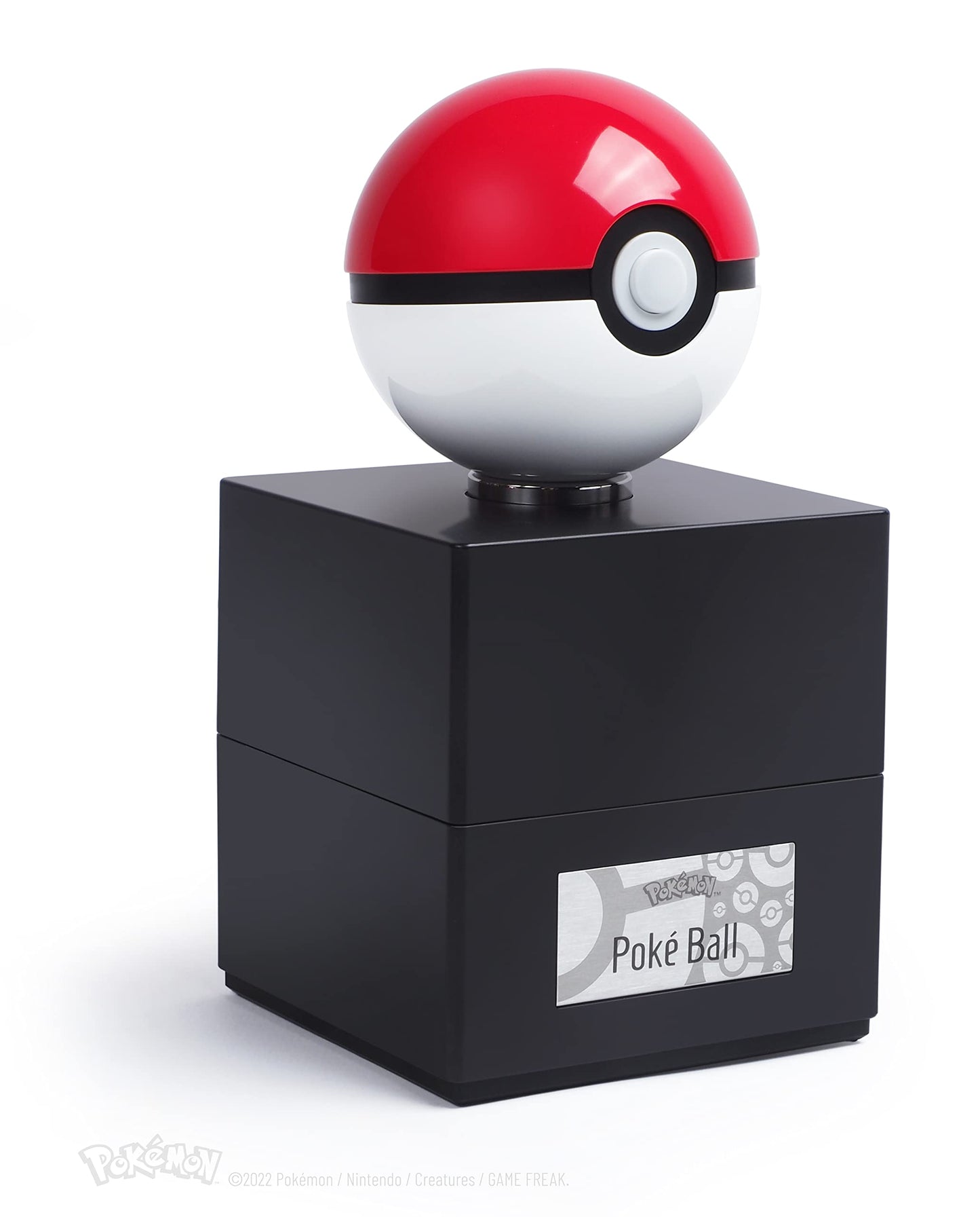 The Wand Company Original Poké Ball Authentic Replica - Realistic, Electronic, Die-Cast Poké Ball with Display Case Light Features – Officially Licensed by Pokémon