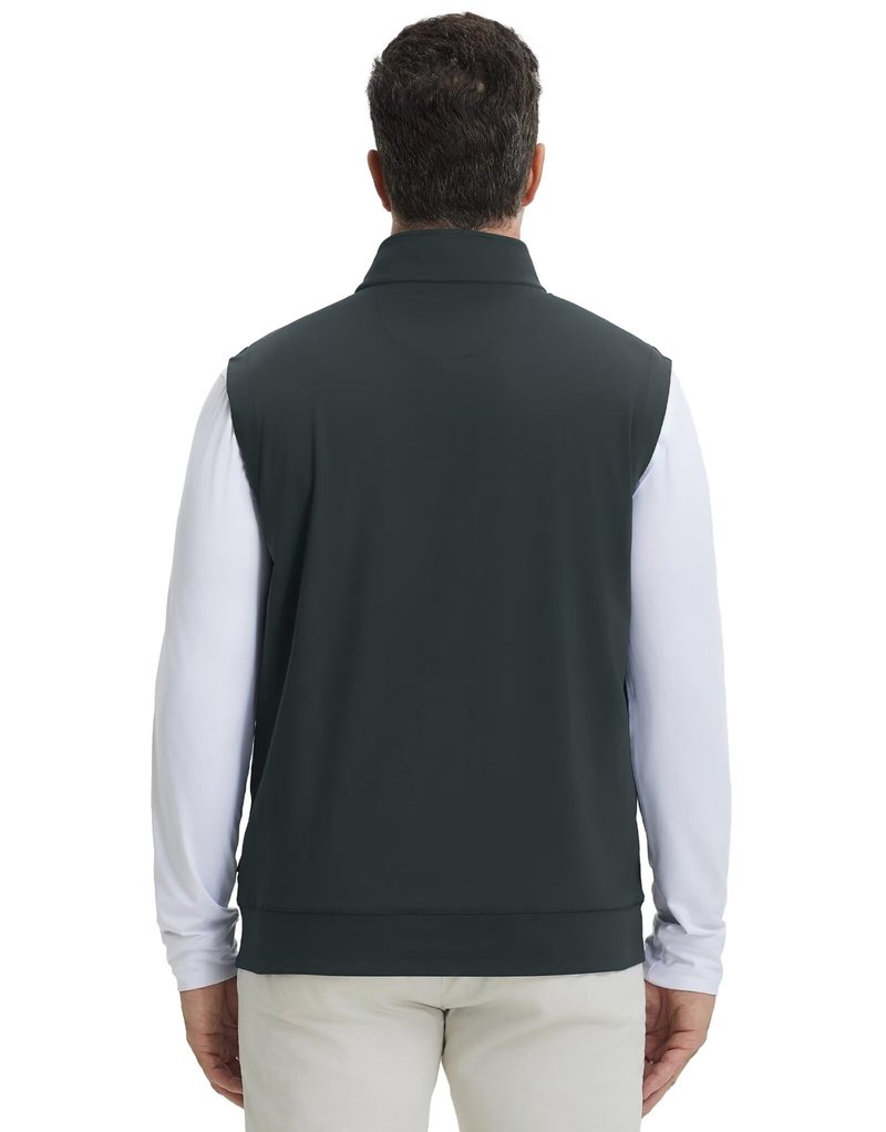 M MAELREG Men's Golf Vest Dry Fit Stretch Moisture Wicking Layer Lightweight Casual Vests Mens Pullover Quarter Zip