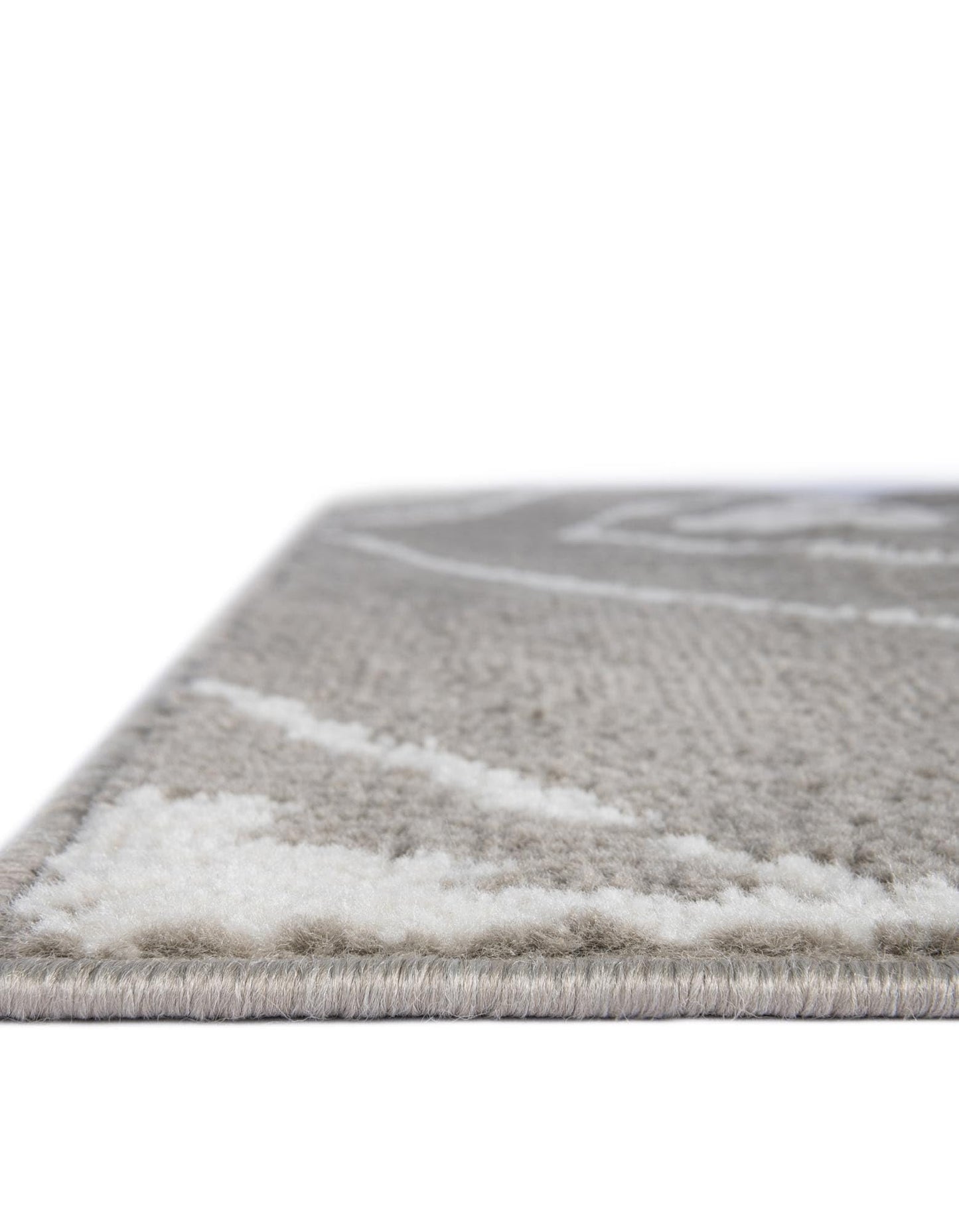 Rugs.com - Oslo Rug – 8 Ft Square Gray Stain-Resistant Area Rug – Modern Geometric Diamond Motif for Living Rooms, Bedrooms, and Home Offices