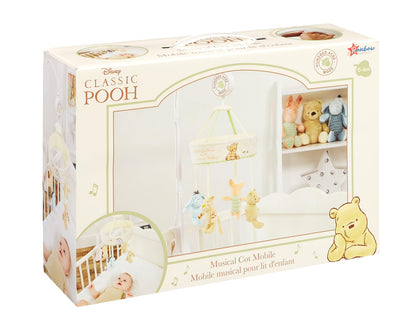 Rainbow Designs Winnie The Pooh Baby Mobile with Rotating Characters & Lullaby - Nursery Cot Decoration - Soothing Sleep Aid with Pooh, Piglet, Tigger & Eeyore - Charming Winnie The Pooh Gift