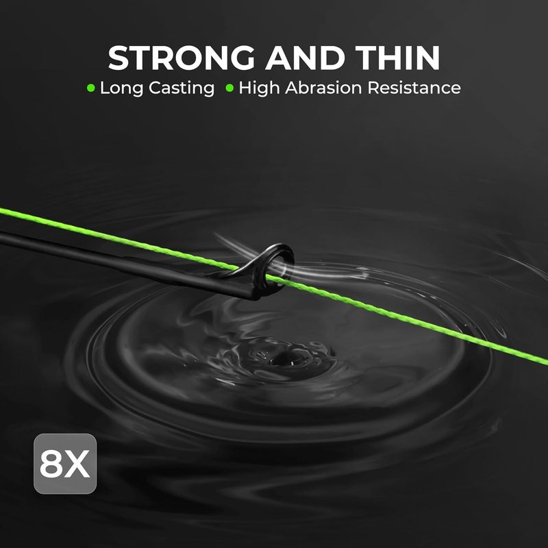 KastKing Superpower ColorShield Braided Fishing Line - Colorfast UHMWPE Fiber, Smooth & Strong | 1000 Yards, High Abrasion Resistance