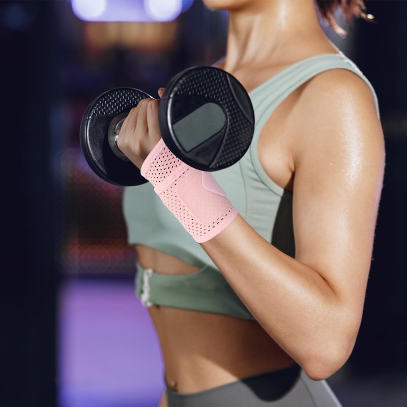 Ultra-Thin Mesh Wrist Brace - Breathable Compression Support for Pain Relief | Adjustable Unisex Design (Pink) - 2 Pack