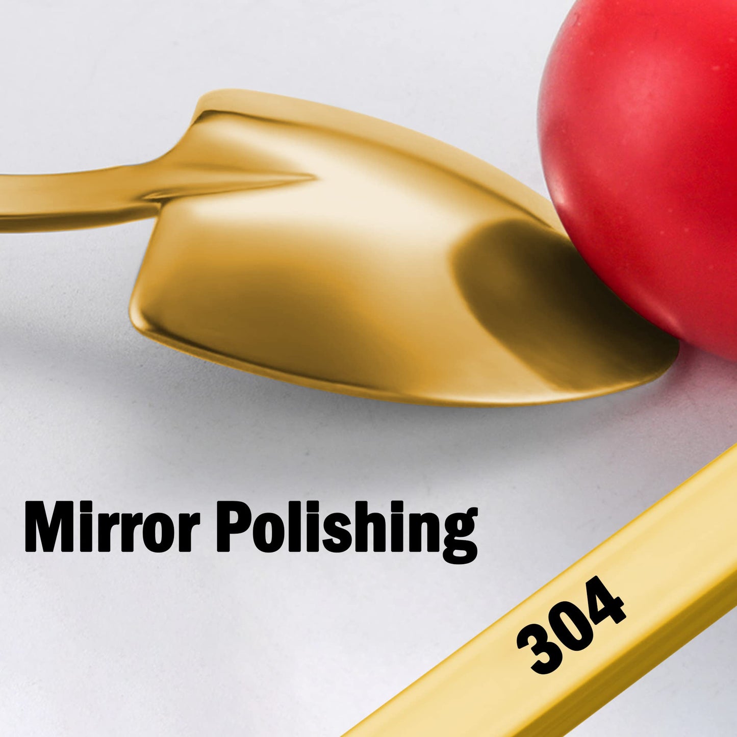 Gold Shovel Shape Spoons- 2piece Stainless Steel Spoon Long Handle Coffee Ice Cream Afternoon Teaspoon for Home Kitchen Restaurant Party（gold）